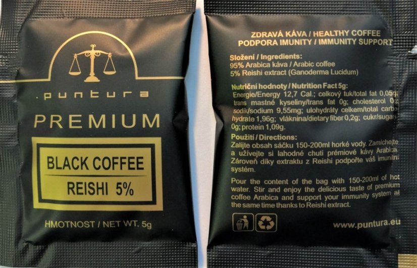 Káva s Reishi Puntura - 20 x 5g
