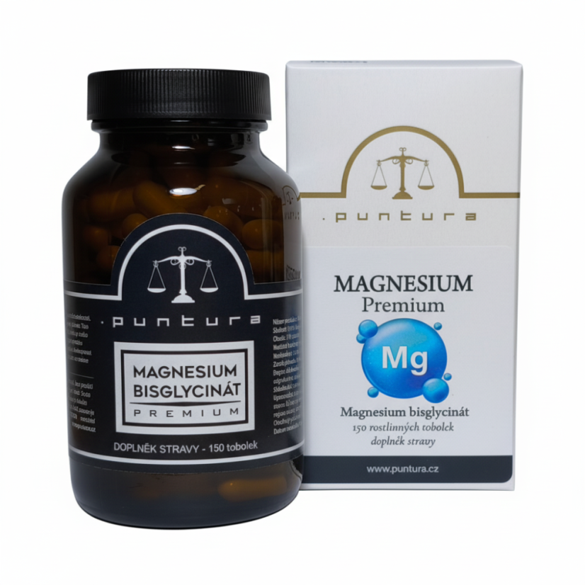 Magnesium bisglycinát Puntura Premium MagChel™ – 150 rostlinných tobolek