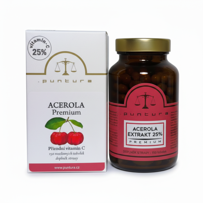 Acerola Puntura Premium 500mg - Vitamín C - 150 kapslí